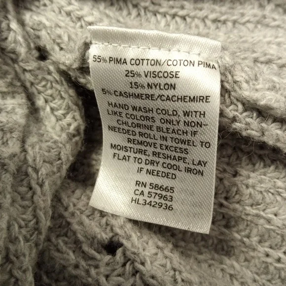 Chelsea 28 Women's Grey Hi-Lo Turtleneck Sweater L - Picture 6 of 6